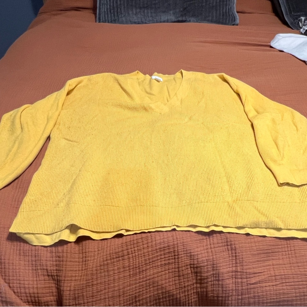 Caslon Yellow V-Neck Sweater